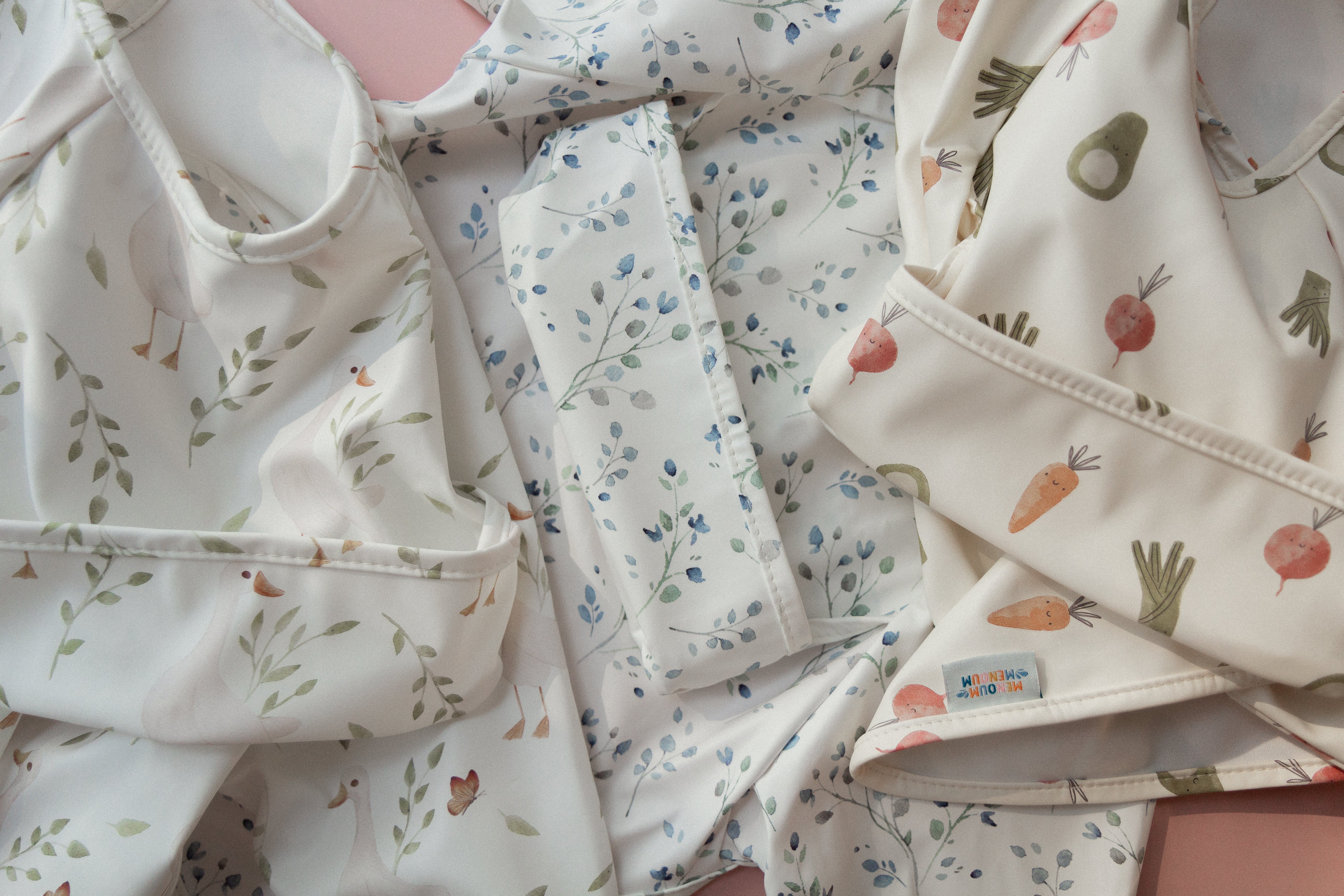 Long-sleeved bib - Geese - Menoum