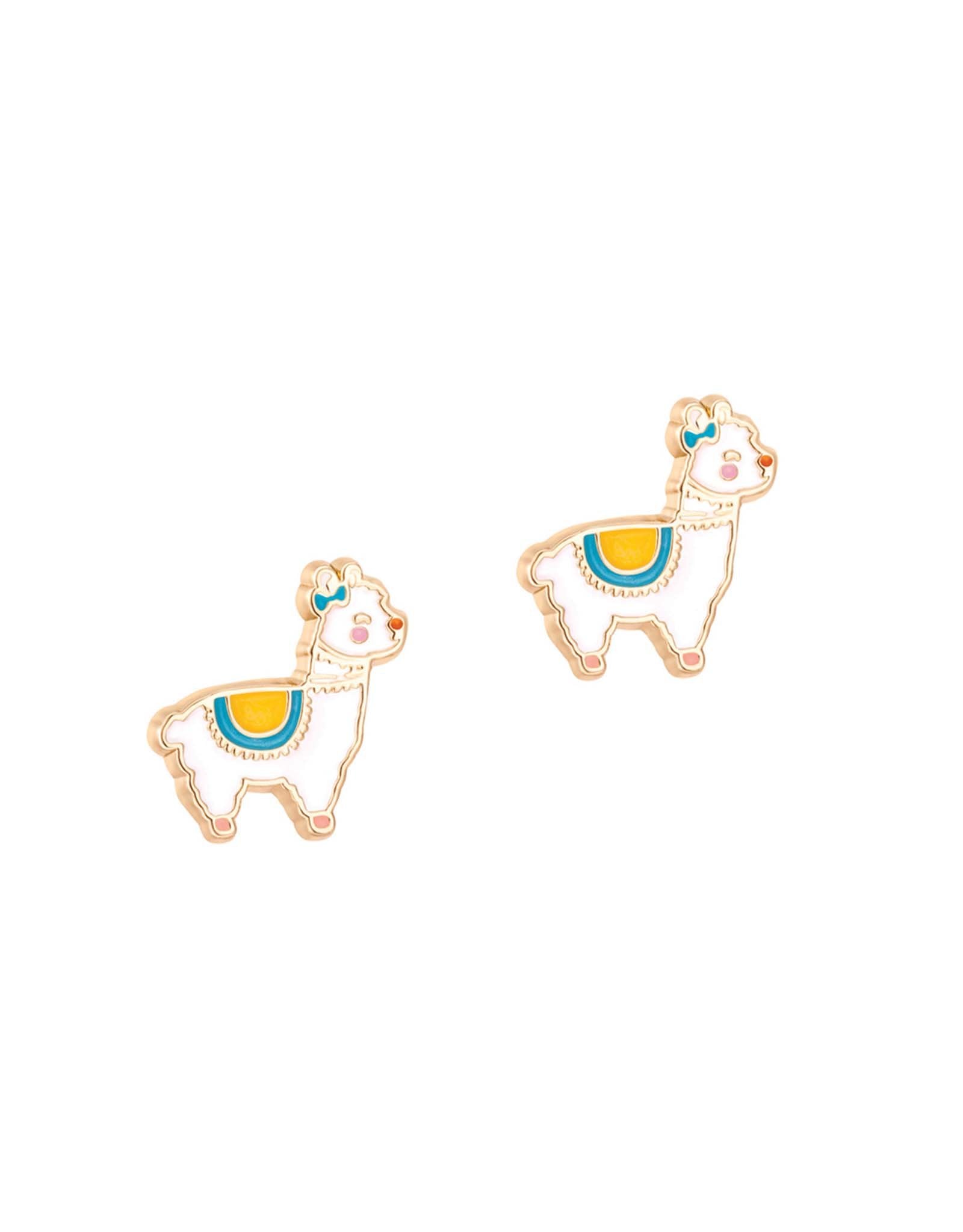 Enamel Stud Earrings - Glama Llama - Girl Nation