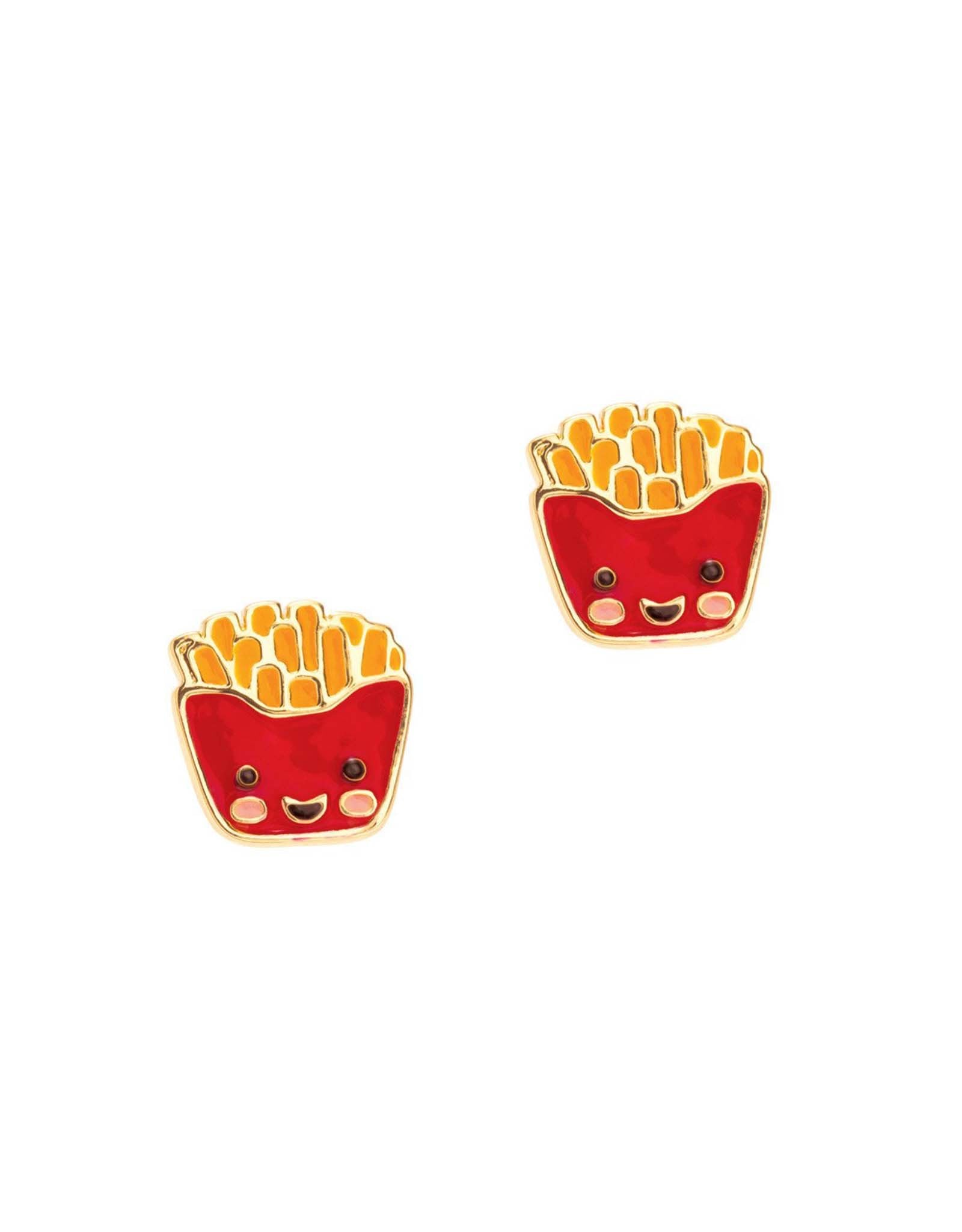 Enamel Studs Earrings - French Fry Friends - Girl Nation
