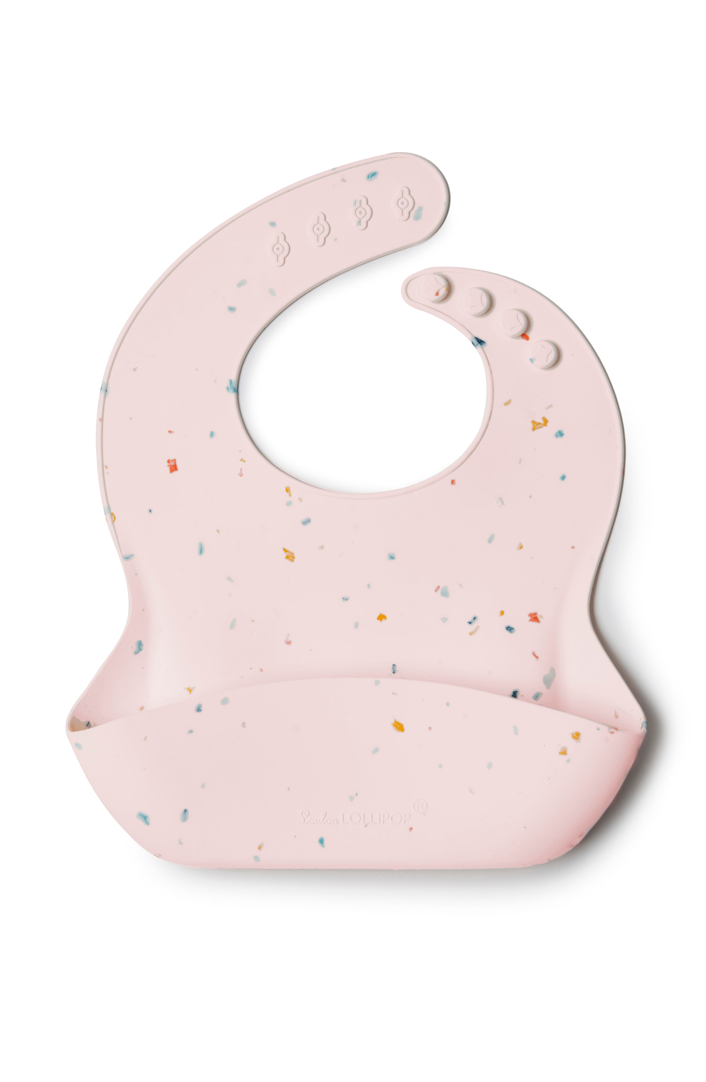 Silicone Bib Printed - Confetti Blush
