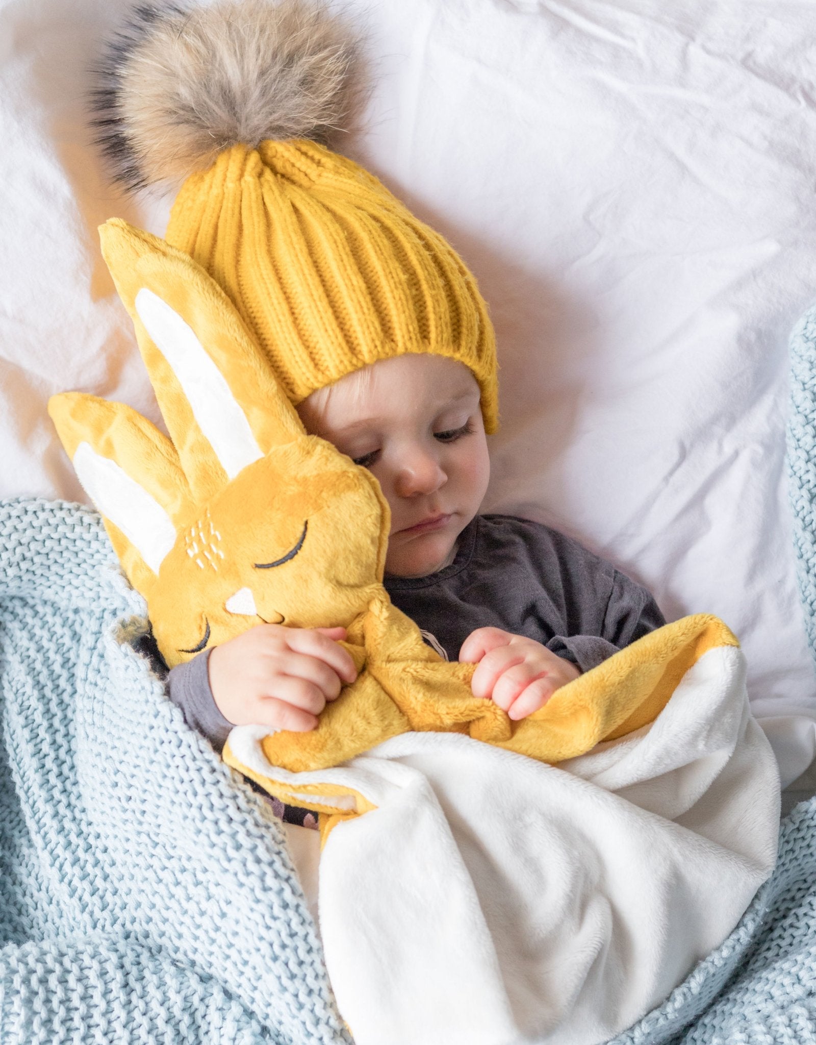 Baby Blankie - Sleepy Bunny Marcel Mustard - Veille sur toi