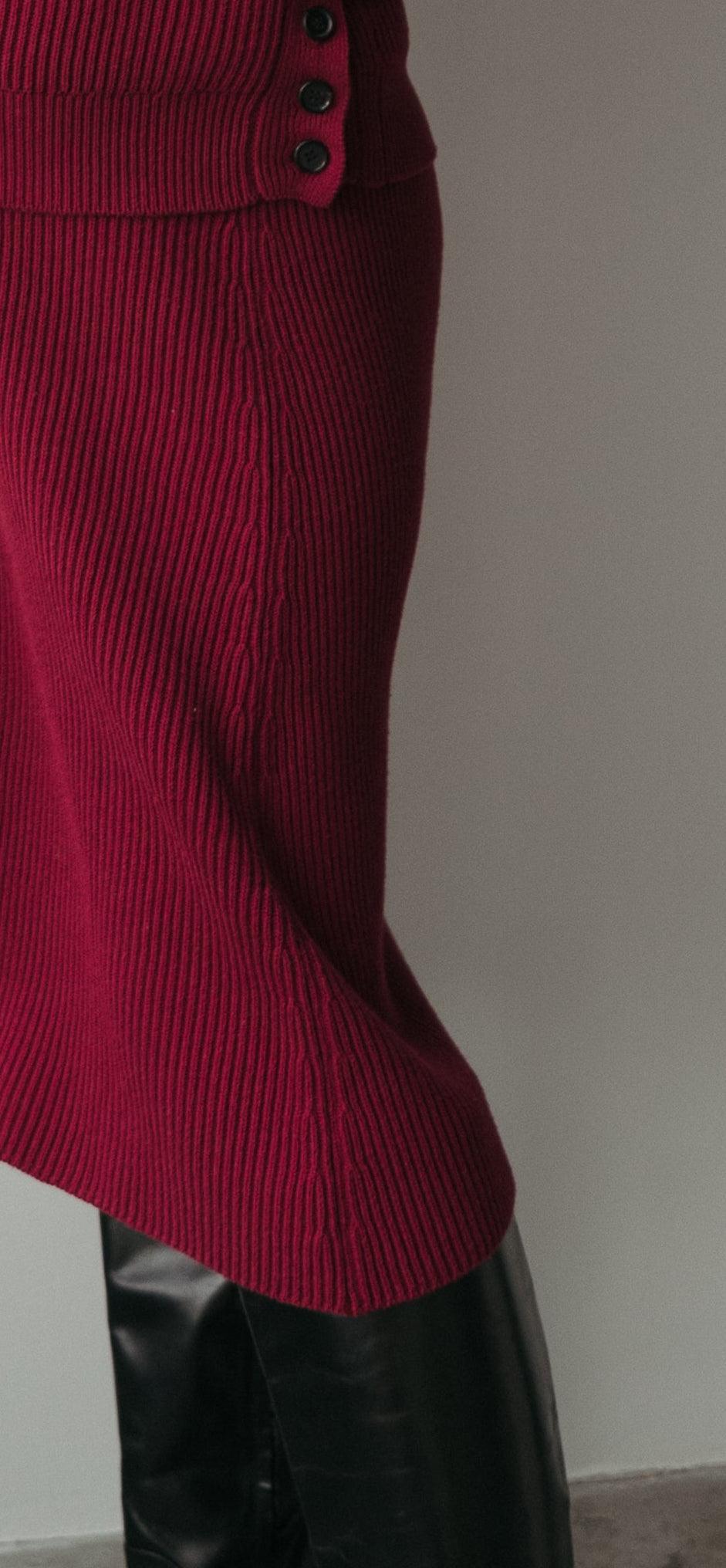 Charlotte - Jupe de maternité bordeaux - Coton Bio