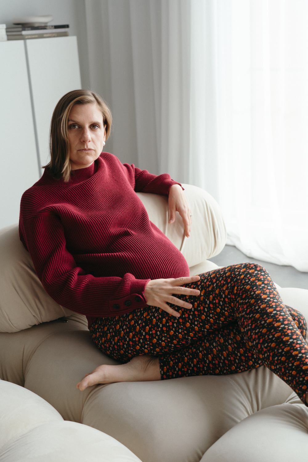 Léandre - Legging de maternité fleuri - Coton