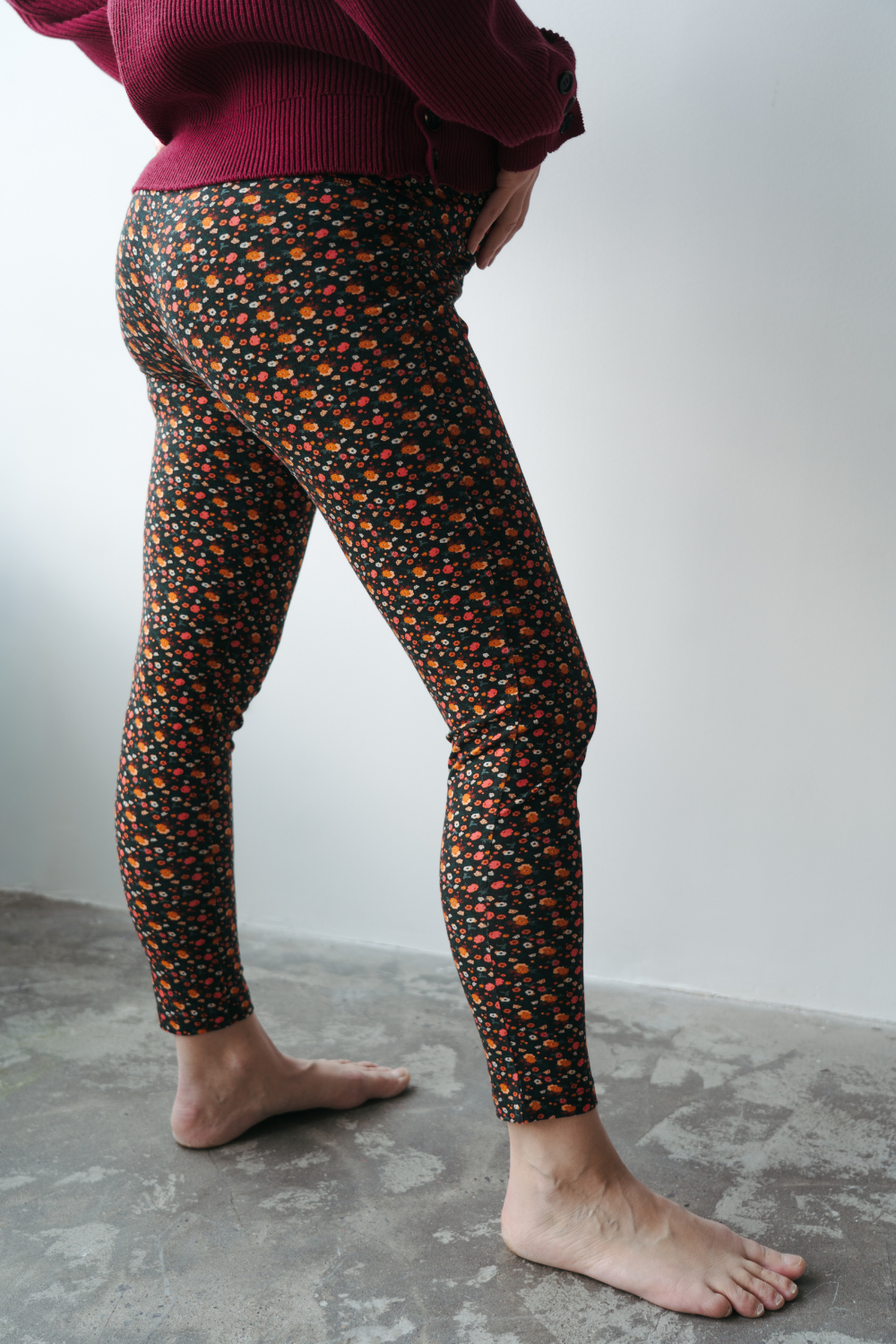 Léandre - Legging de maternité fleuri - Coton