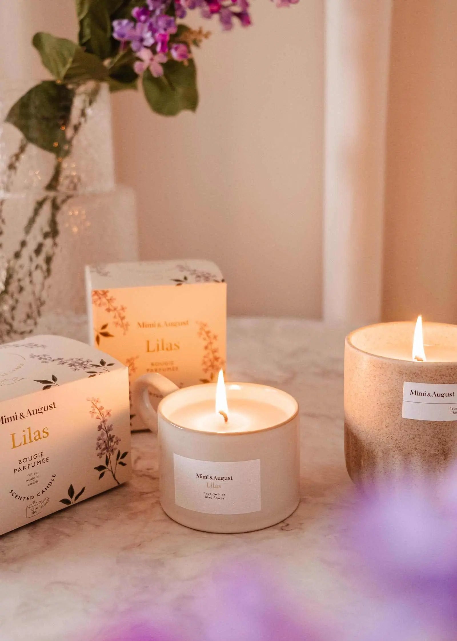 Lilac - Reusable Candle Mimi & August