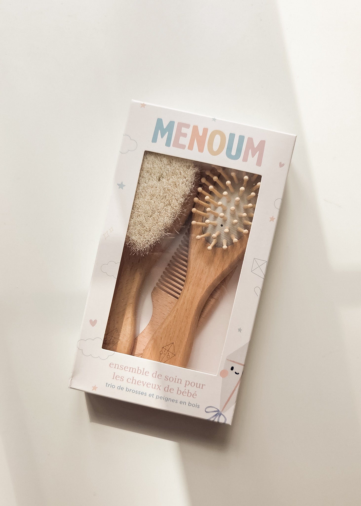 Hair brush and comb set - Menoum