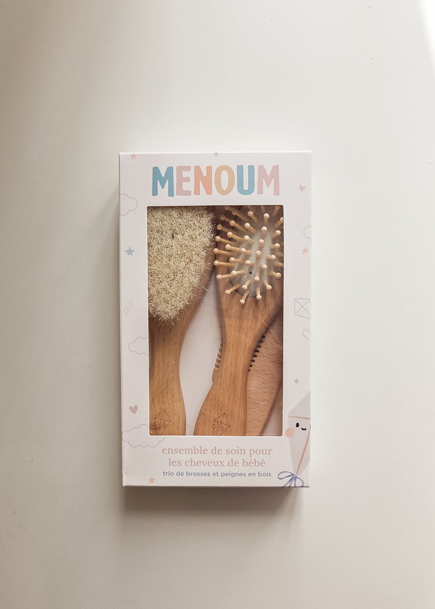 Hair brush and comb set - Menoum