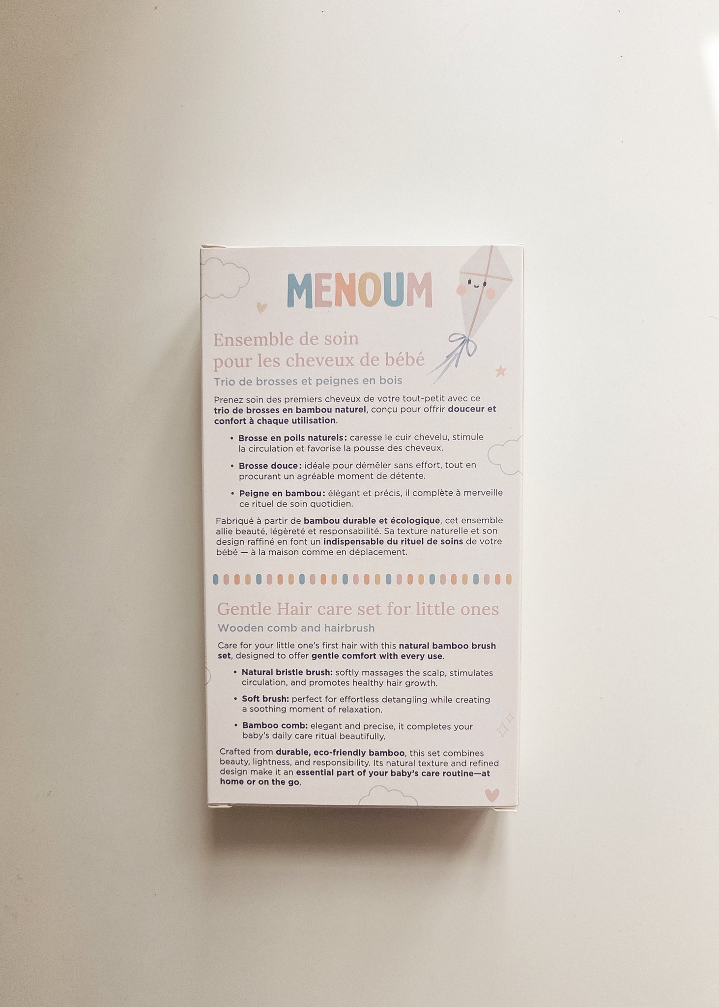 Hair brush and comb set - Menoum