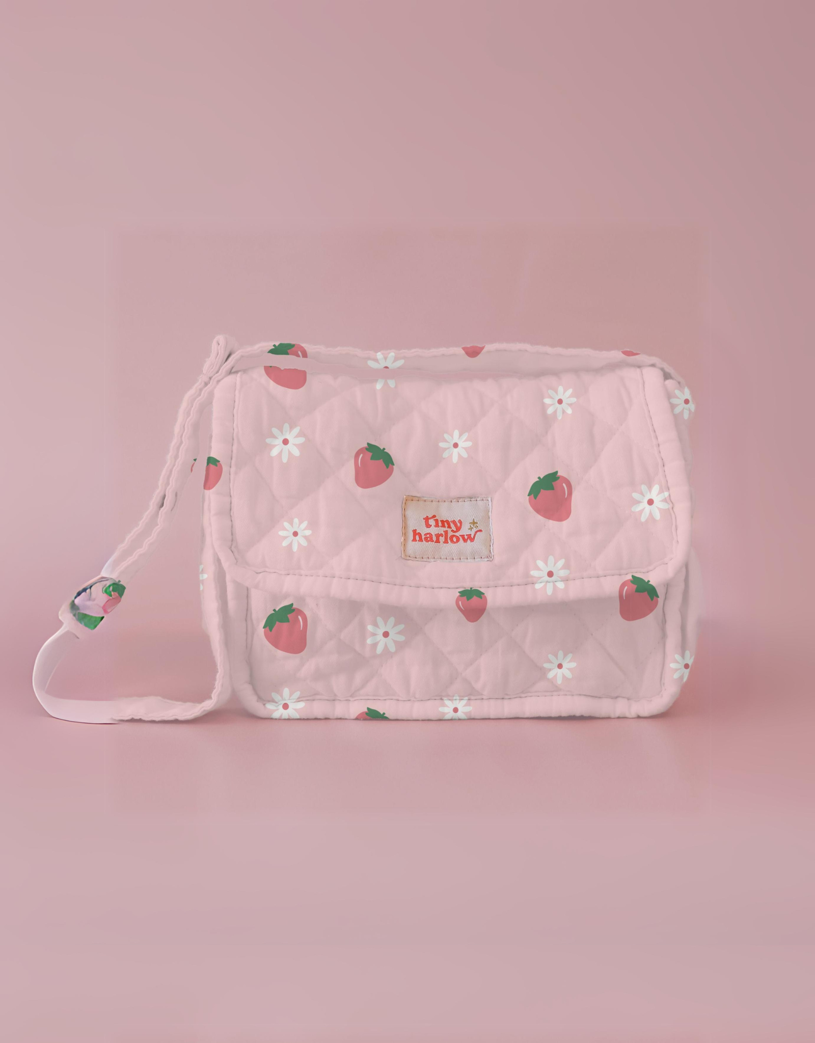 Convertible dolls nappy bag set - strawberry - Tiny Harlow