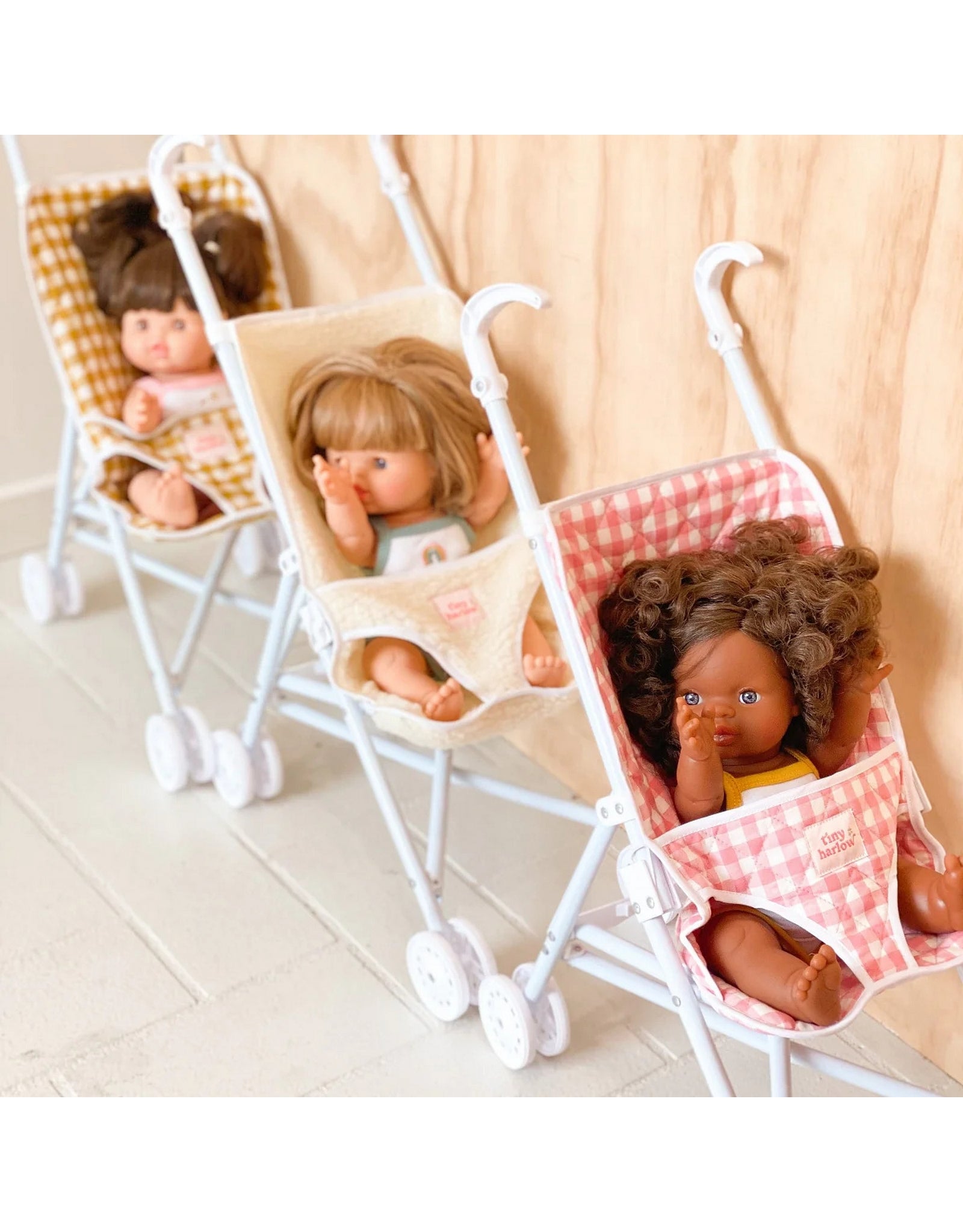 Doll stroller - Pink - Tiny Harlow
