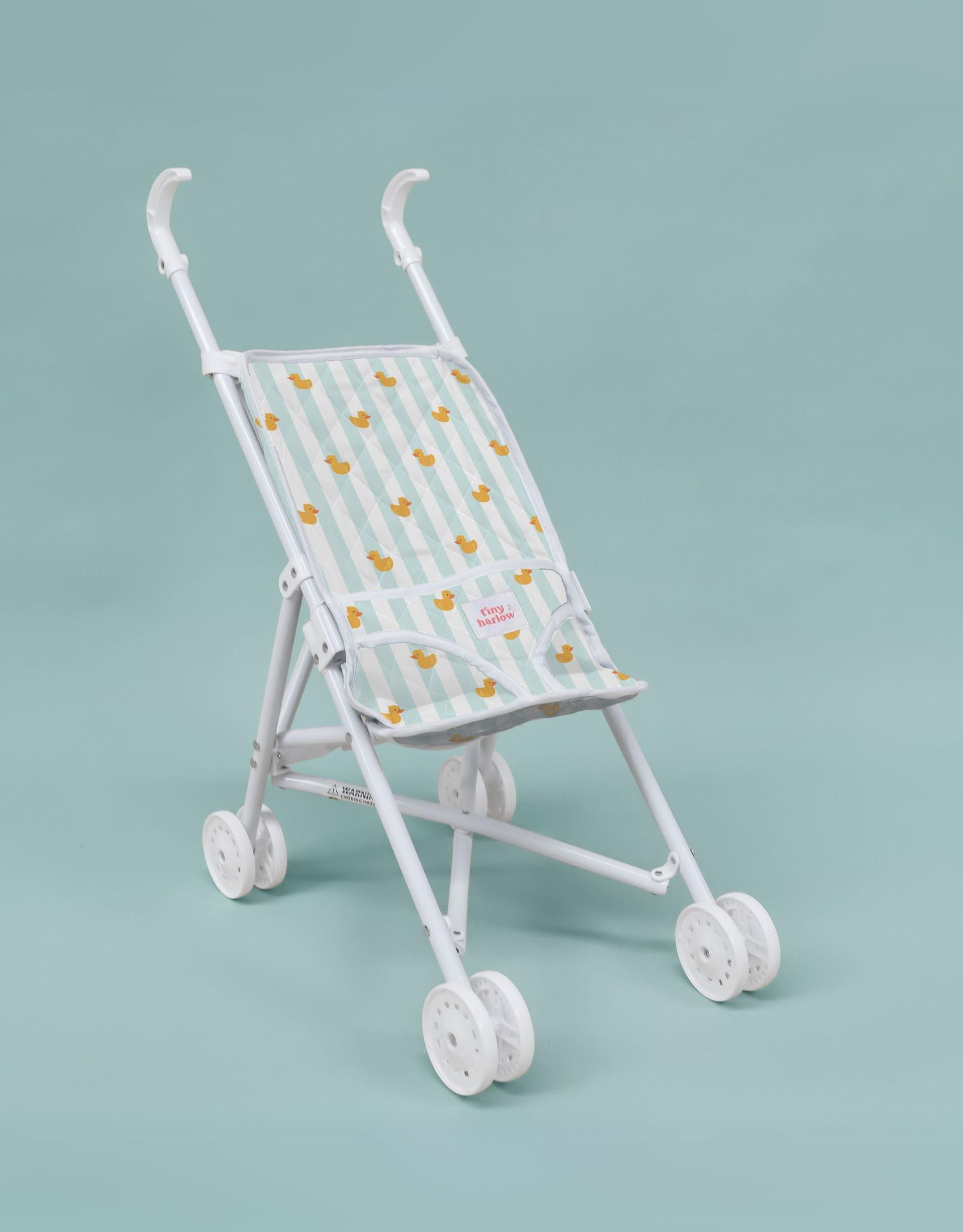 Folding dolls stroller - blue ducky - Tiny Harlow