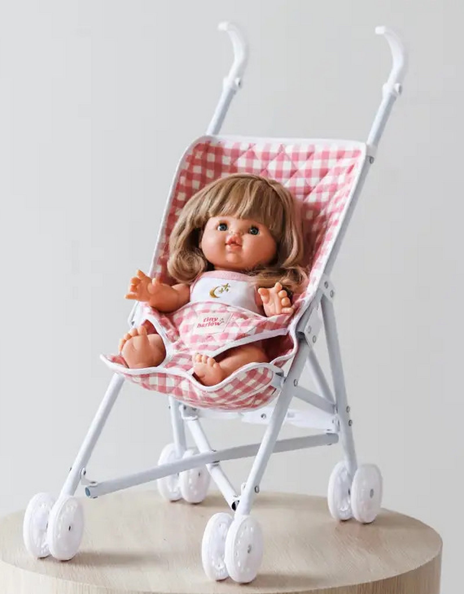 Doll stroller - Pink - Tiny Harlow