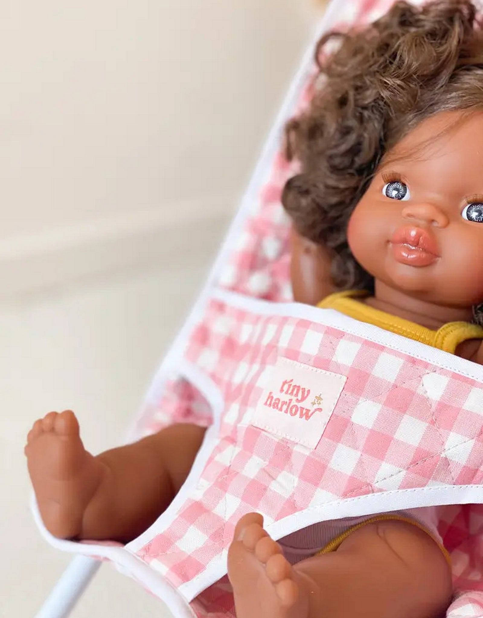 Doll stroller - Pink - Tiny Harlow