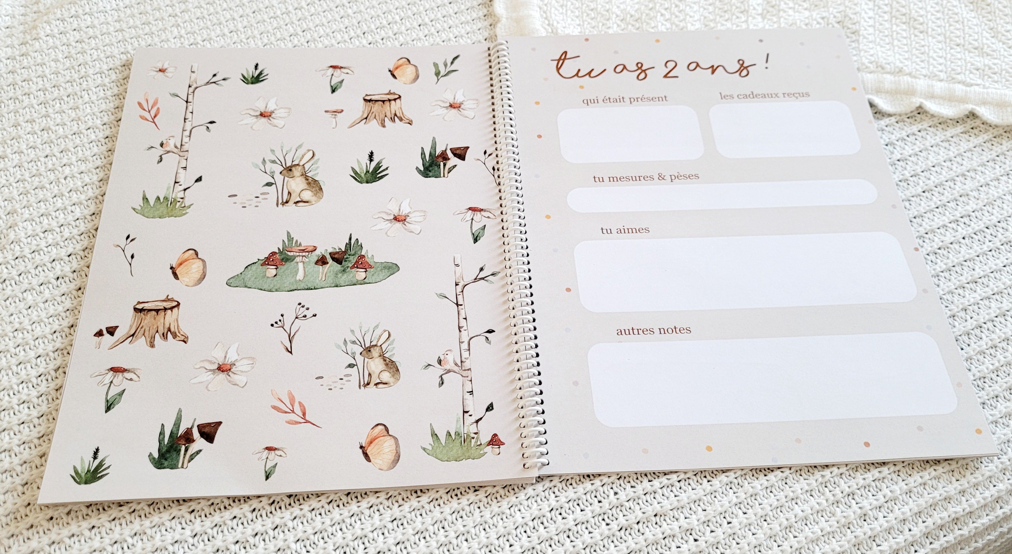 Livre à disques de la grossesse à la petite enfance - Fleurs & champignons
