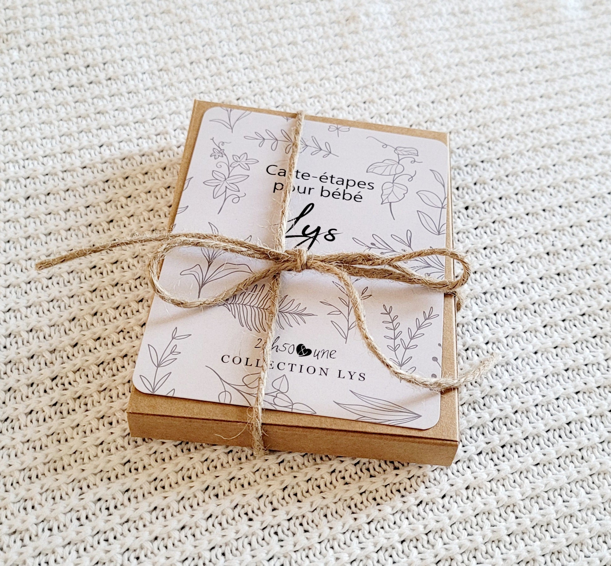 Cartes-étapes pour bébé - Lys