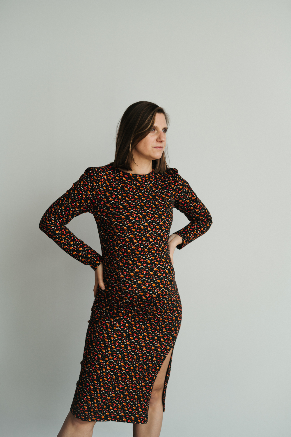Flore - Robe de maternité fleurie - Coton