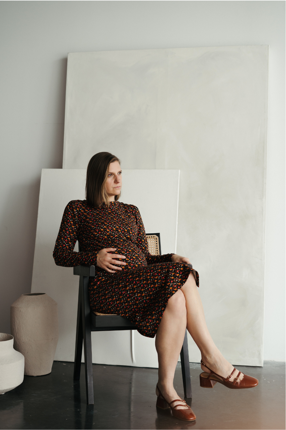 Flore - Robe de maternité fleurie - Coton