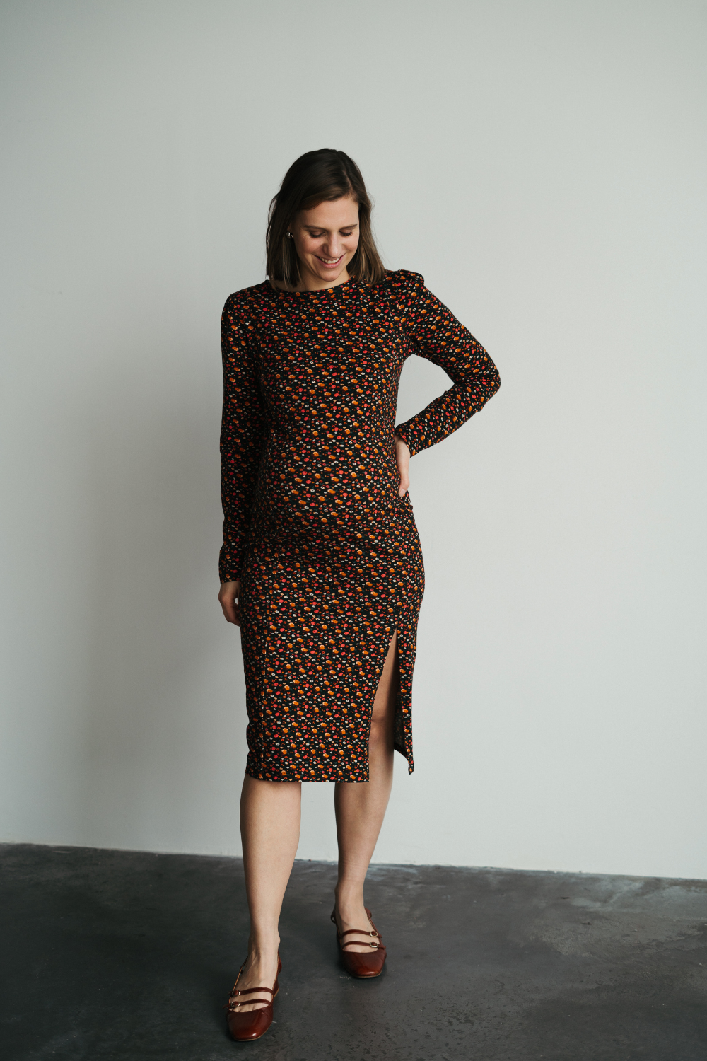 Flore - Robe de maternité fleurie - Coton