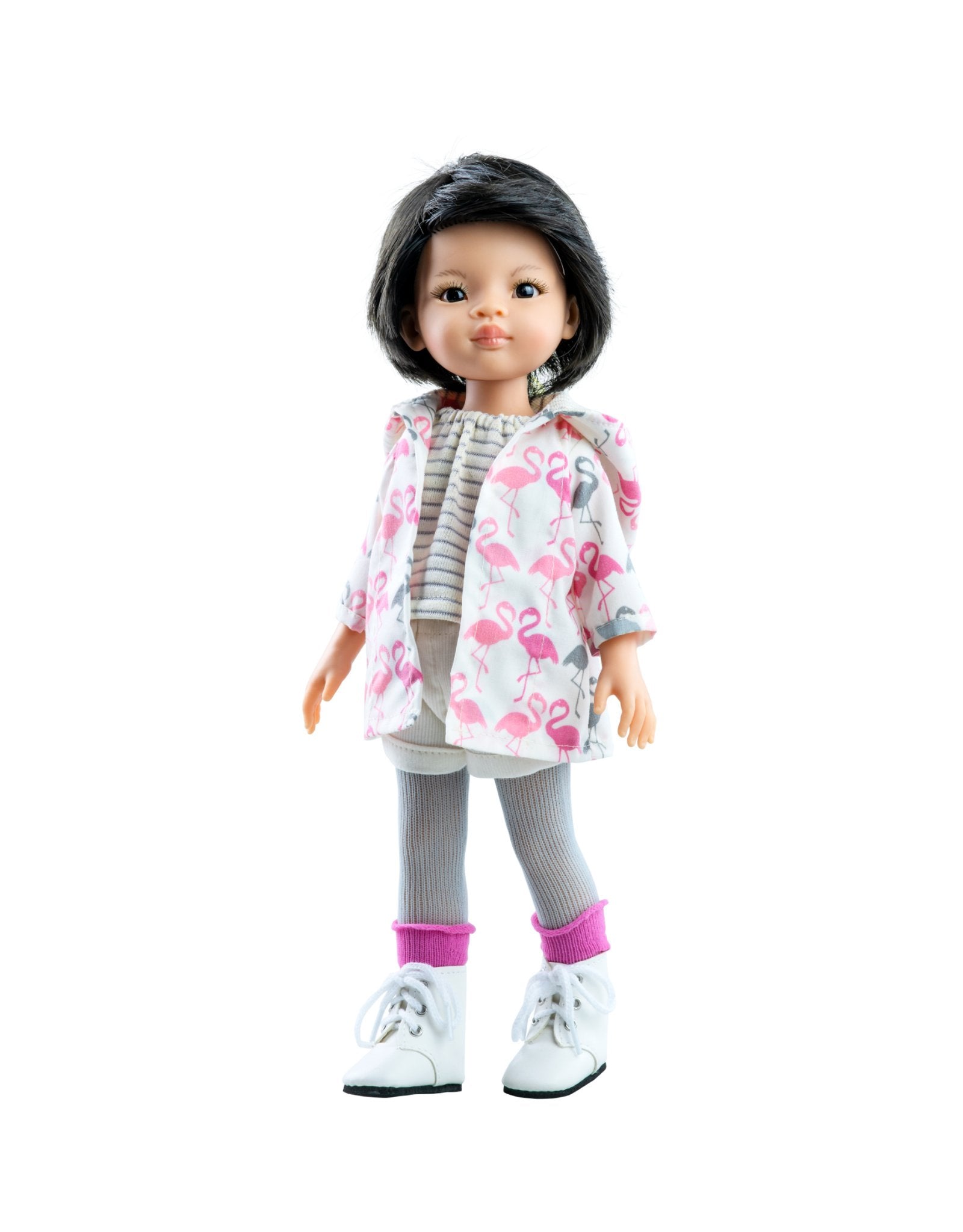 Las Amigas Doll Shoes - White ankle boots - Paola Reina