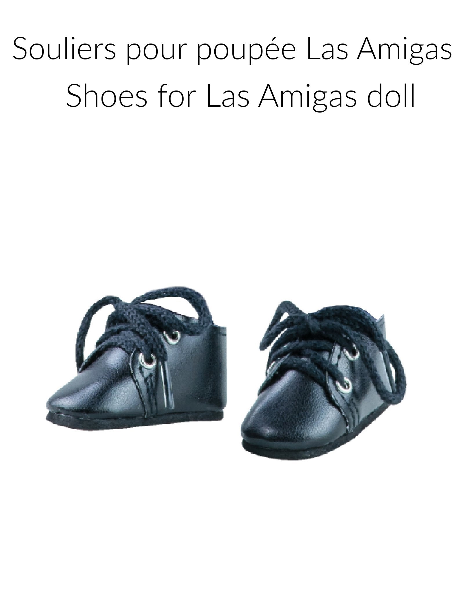 Las Amigas Doll Shoes - Black - Paola Reina
