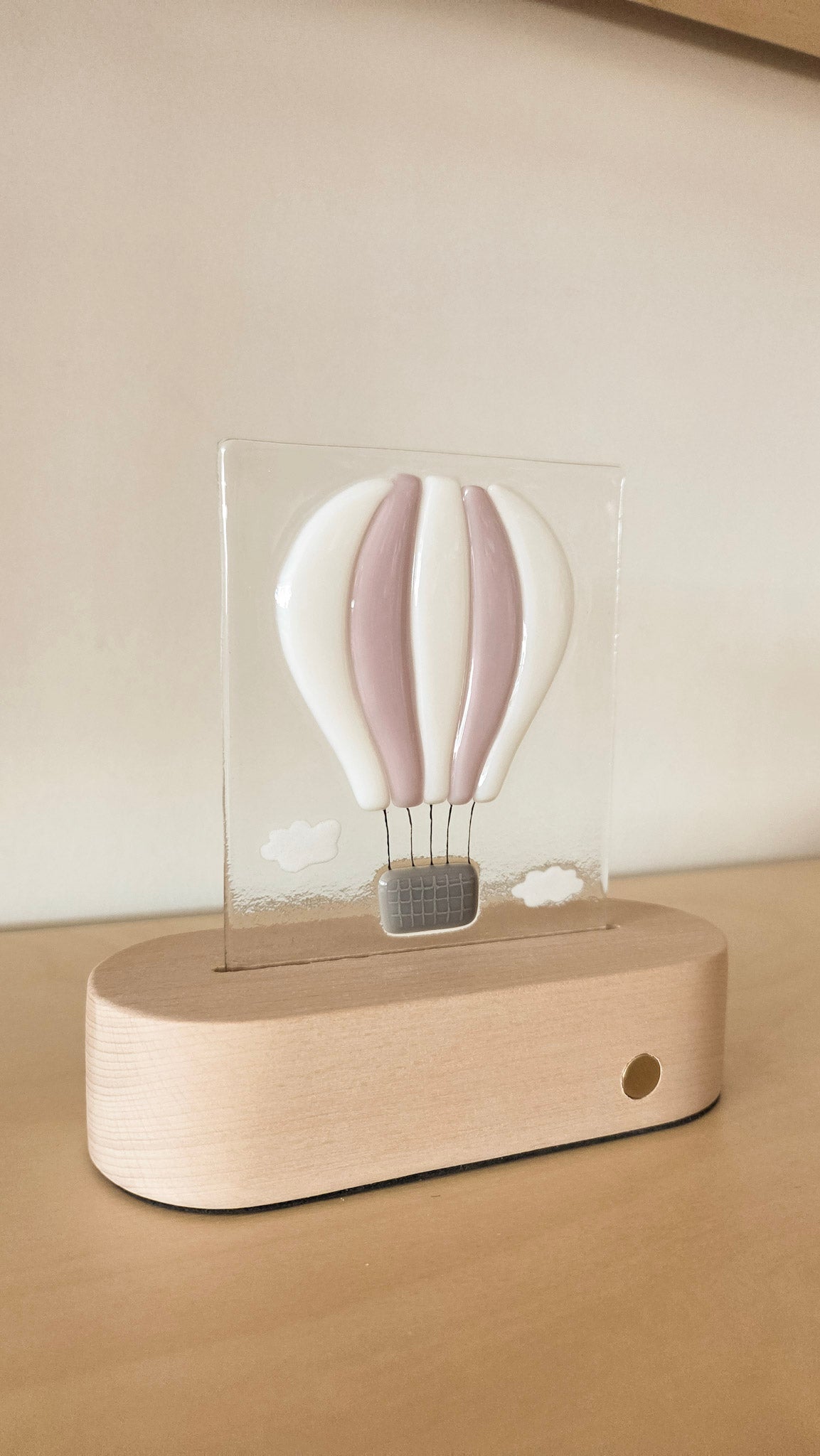 Table lamp - Pink hot air balloon - Veille sur toi