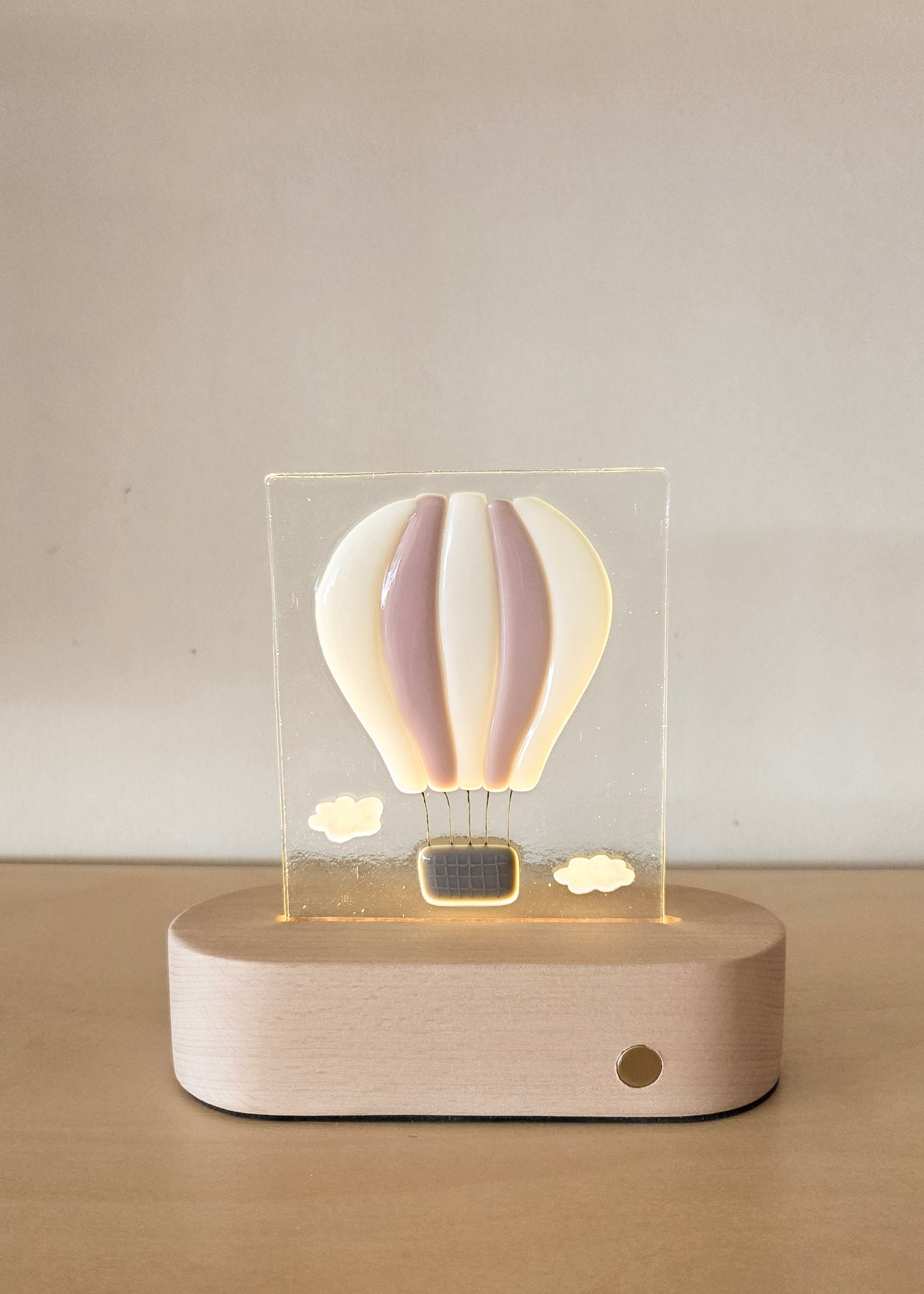 Table lamp - Pink hot air balloon - Veille sur toi