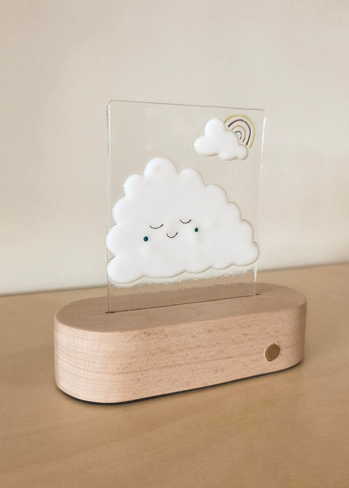 Glass Plate for Table Lamp - Jules the Cloud - Veille sur toi