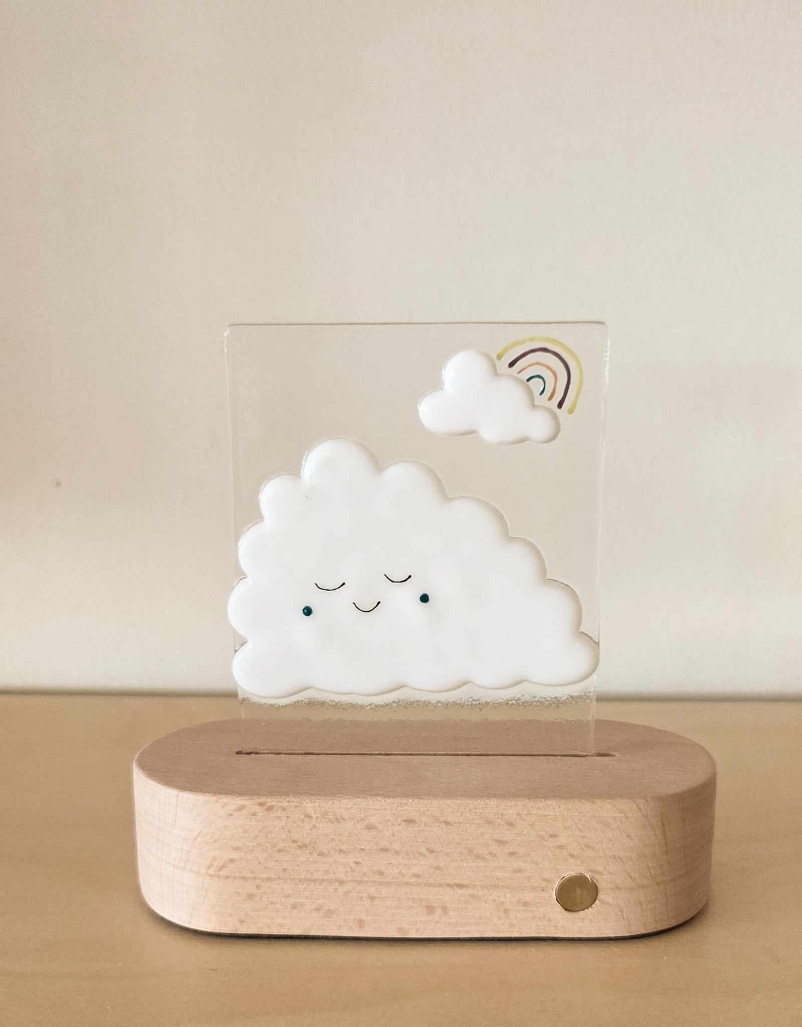 Glass Plate for Table Lamp - Jules the Cloud - Veille sur toi