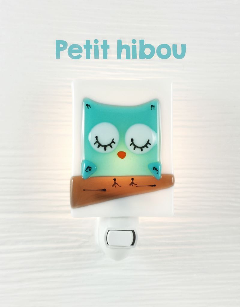 Veilleuse - Petit hibou - Turquoise - Veille sur toi