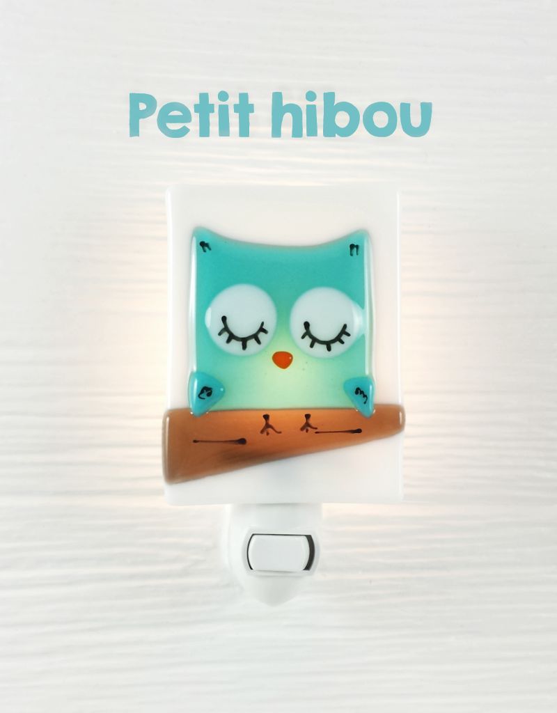Night Light - Owl - Turquoise - Veille sur toi