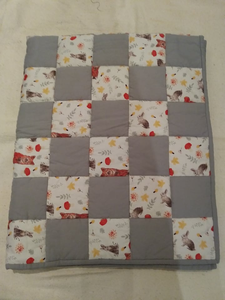 Awakening mat #2, Little foxes and gray square