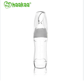 Haakaa, Silicone Spoon for Baby Food Dispenser Gray