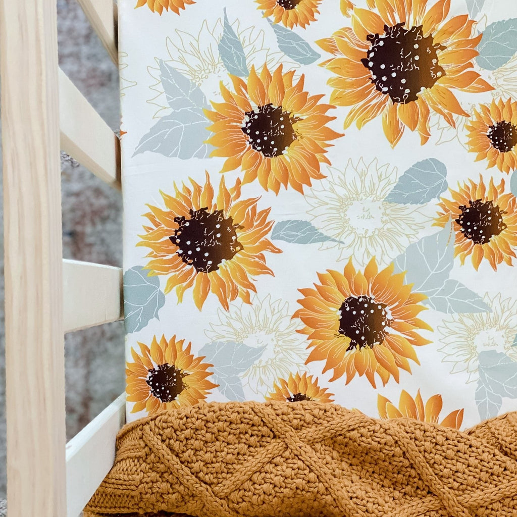 Sunflowers Fitted Crib Sheet / Drap-housse pour berceau