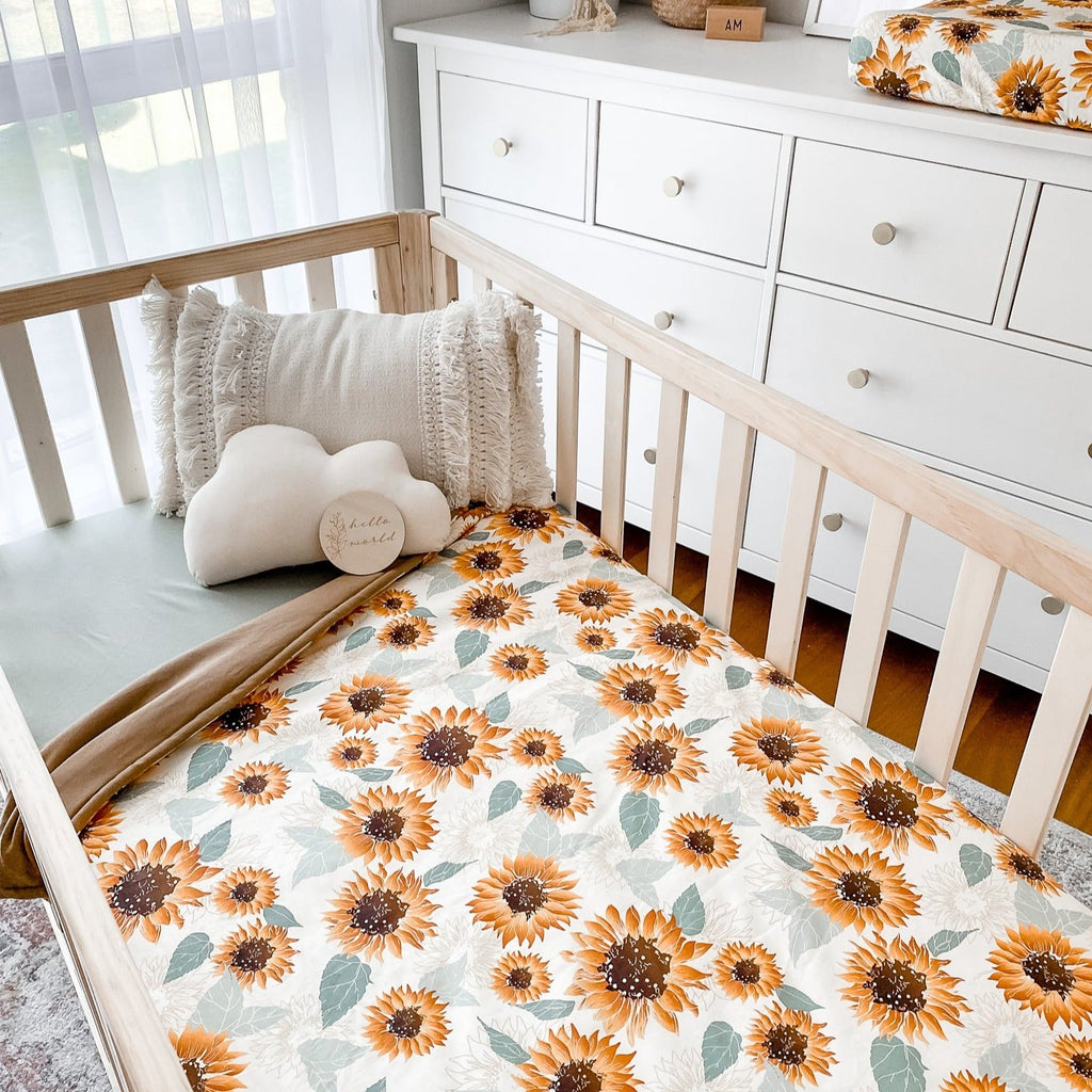 Sunflowers Crib Quilt / Couette pour berceau