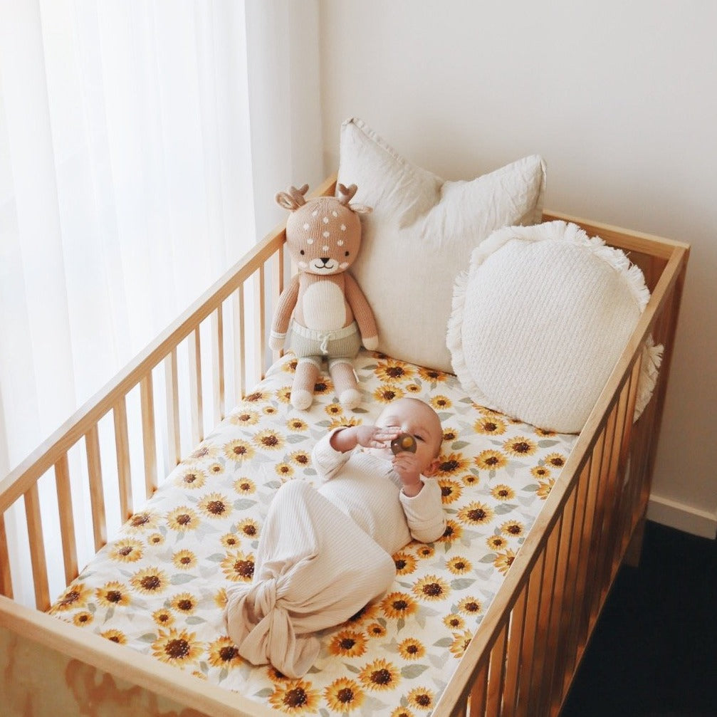 Sunflowers Fitted Crib Sheet