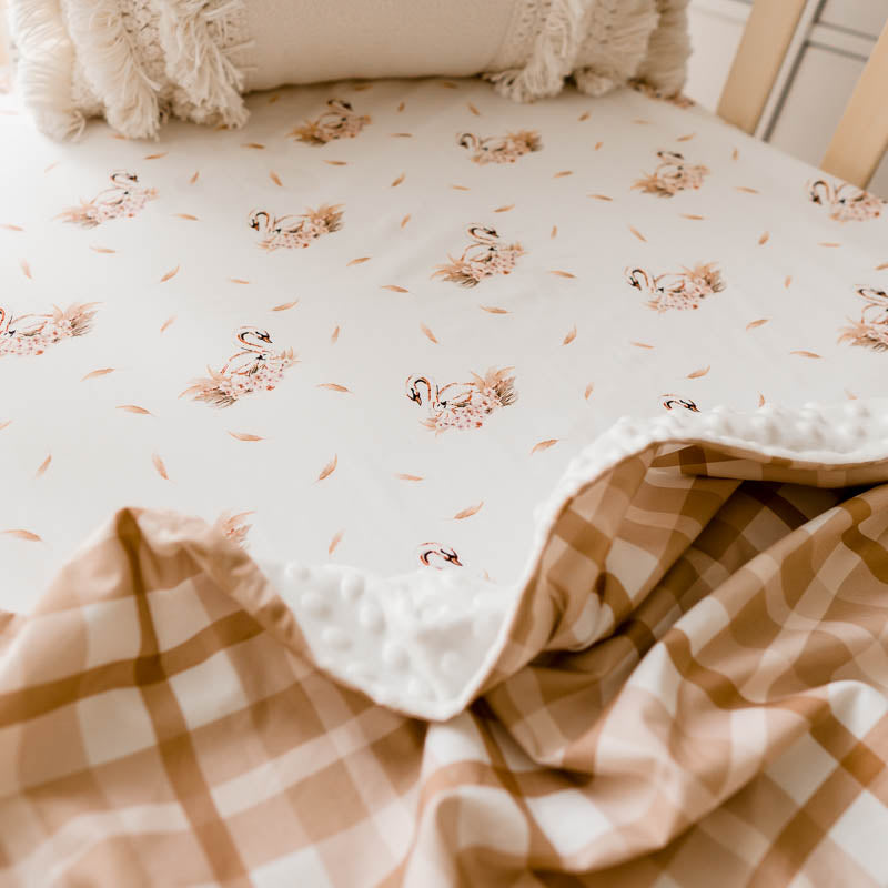 Swan Fitted Crib Sheet