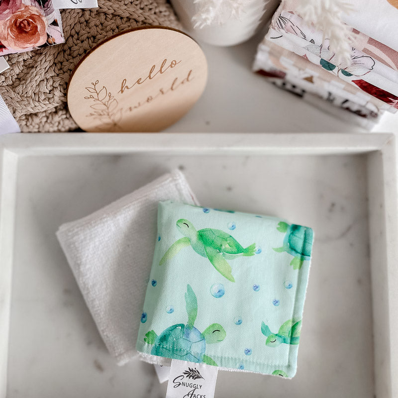 Turtles Baby Bath Wash Cloth / Gant de toilette pour le bain des tortues