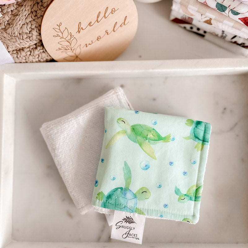 Turtles Baby Bath Wash Cloth / Gant de toilette pour le bain des tortues