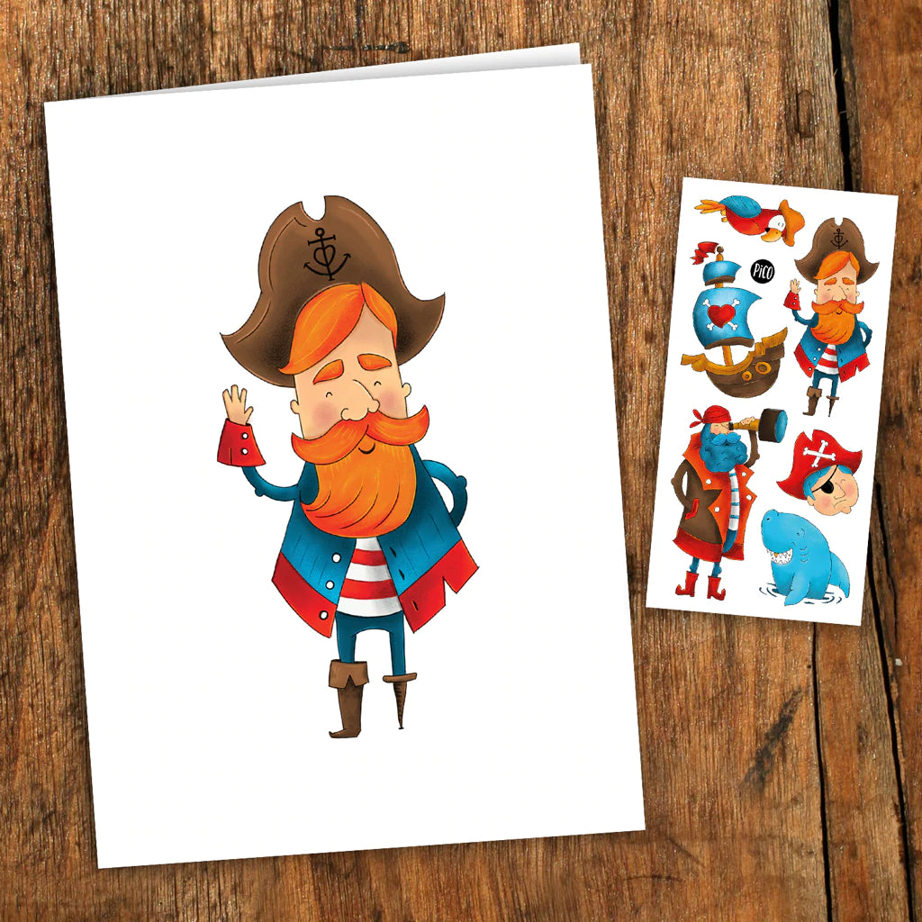 Card with tattoo "Pirates" by Pico