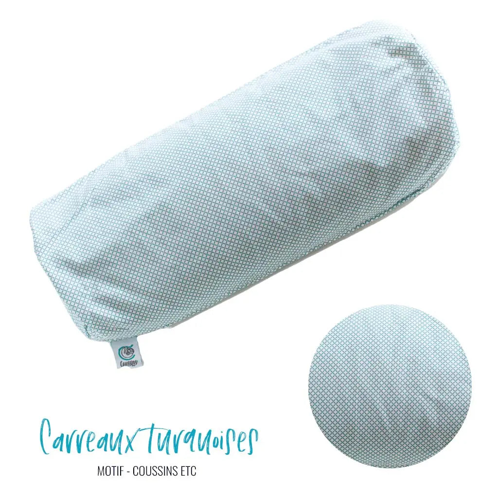 Le p'tit etc. "Carreaux Turquoises" Coussins etc