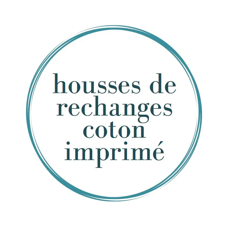 Housse de rechange coton imprimé pour Coussins etc. Coussins etc