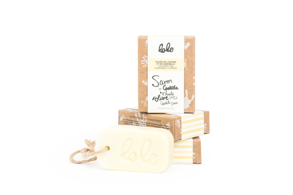 Lolo, Castile soap with oil - Lavender and chamomile flowers 90g
