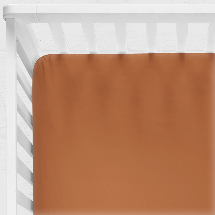 Cinnamon Fitted Crib Sheet